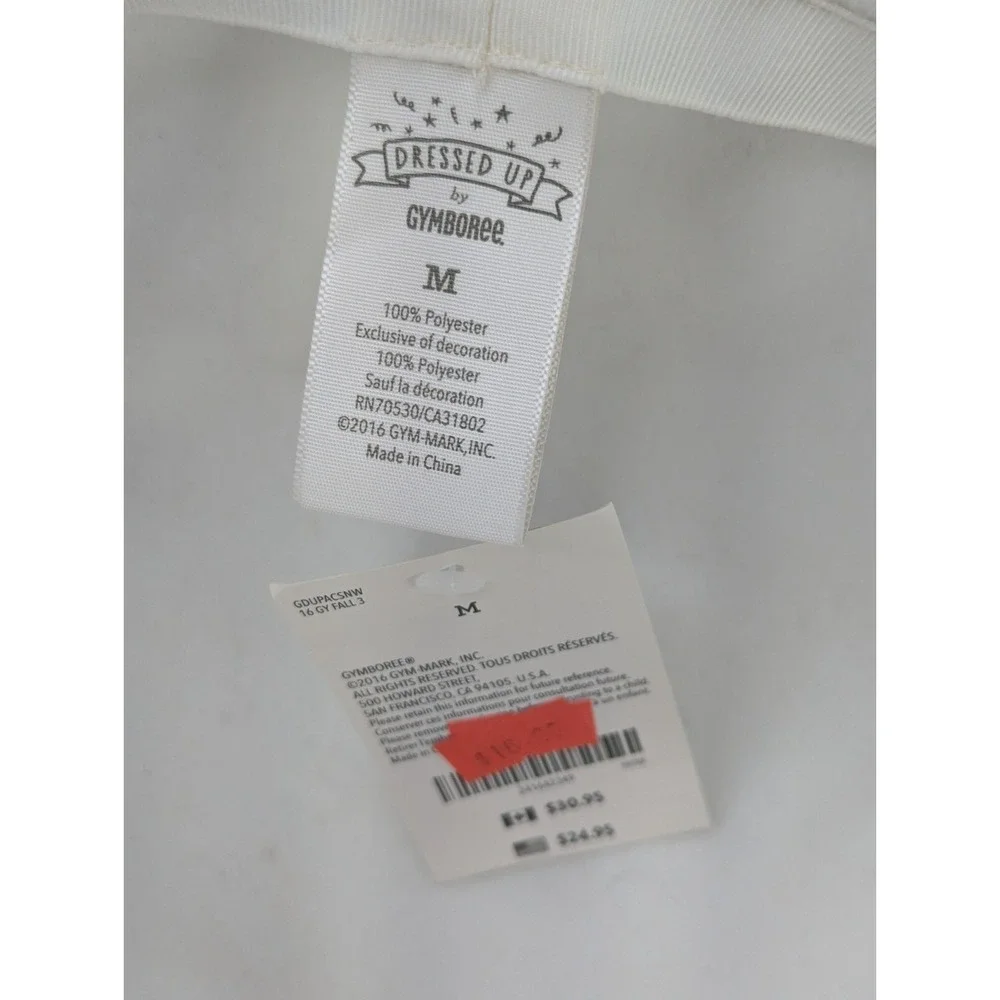 Gymboree Dressed Up Girls Hat Black‎ White Lot Size M